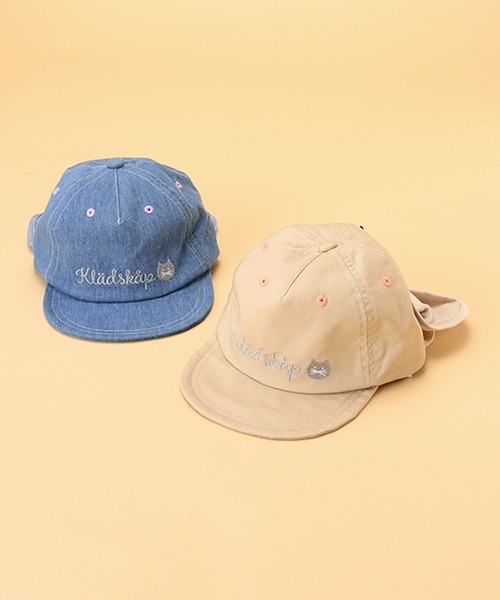 kladskap(クレードスコープ)の「ロゴ×ネコキャップ(キャップ・キッズ・ベージュ/ブルー・S/M/L)」の6枚目の写真