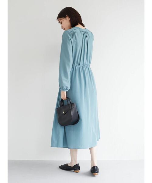 Green　Parks（グリーンパークス）の「2WAYサテンワンピース（ワンピース・レディース・ライトブルー/ライトグリーン/ライトベージュ・FREE）」の10枚目の写真