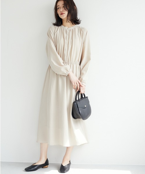 Green　Parks（グリーンパークス）の「2WAYサテンワンピース（ワンピース・レディース・ライトブルー/ライトグリーン/ライトベージュ・FREE）」の2枚目の写真