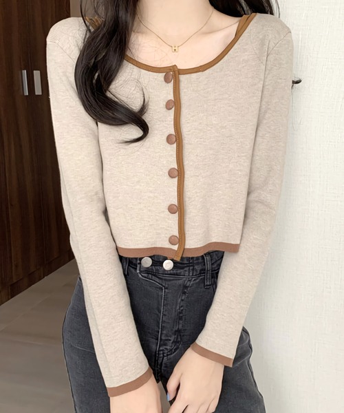 Dita(ディータ)の「配色キャミソール&カーディガン 2pセット(Tシャツ/カットソー・レディース・ホワイト/ブラック/ブラウン・FREE)」の8枚目の写真