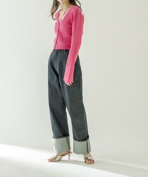 mystic(ミスティック)の「モンローデニム(デニムパンツ・レディース・ネイビー・1/2)」の11枚目の写真