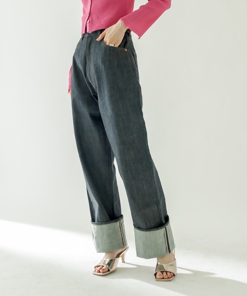 mystic(ミスティック)の「モンローデニム(デニムパンツ・レディース・ネイビー・1/2)」の6枚目の写真