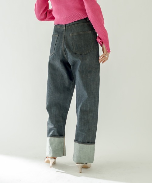 mystic(ミスティック)の「モンローデニム(デニムパンツ・レディース・ネイビー・1/2)」の10枚目の写真