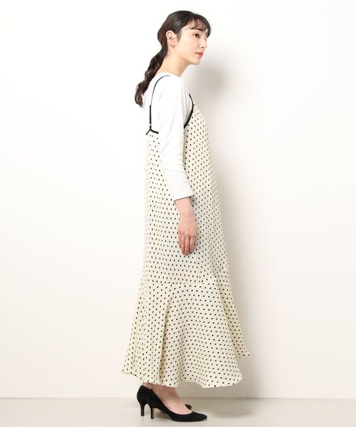 PICCIN（ピッチン）の「ドットキャミワンピース（ワンピース・レディース・オフホワイト/ブラック・M/L）」の4枚目の写真