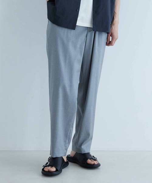 ADAM ET ROPE'（アダムエロペ）の「【Loro Piana】テーパード アンクル イージースラックス（スラックス・メンズ・ライトグレー/キャメル/ブルー系その他3・M/L）」の2枚目の写真