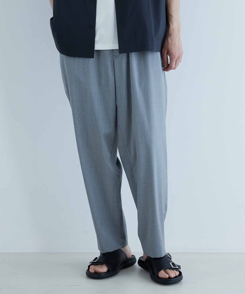 ADAM ET ROPE'（アダムエロペ）の「【Loro Piana】テーパード アンクル イージースラックス（スラックス・メンズ・ライトグレー/キャメル/ブルー系その他3・M/L）」の4枚目の写真