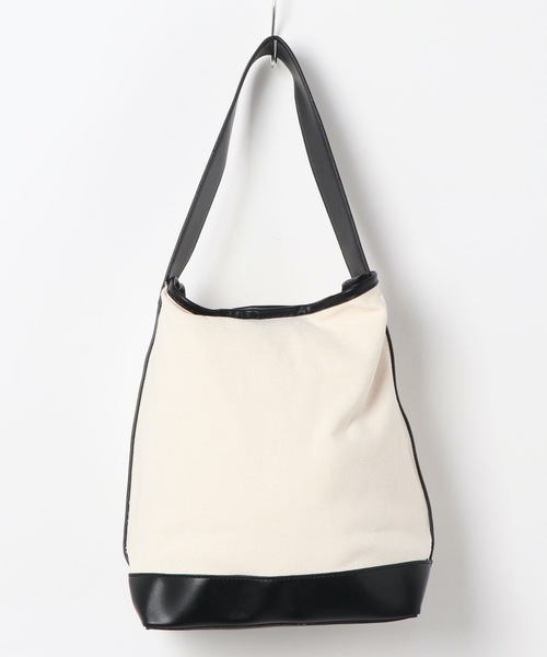 ap retro(アプレトロ)の「ワンハンドルバイカラーショルダーバック(ショルダーバッグ・レディース・ブラック/ライトブラウン・FREE)」の5枚目の写真