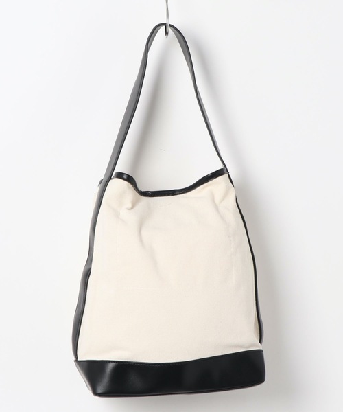 ap retro(アプレトロ)の「ワンハンドルバイカラーショルダーバック(ショルダーバッグ・レディース・ブラック/ライトブラウン・FREE)」の6枚目の写真
