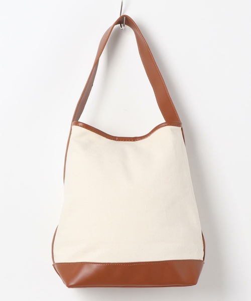 ap retro(アプレトロ)の「ワンハンドルバイカラーショルダーバック(ショルダーバッグ・レディース・ブラック/ライトブラウン・FREE)」の10枚目の写真