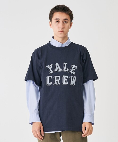 J.PRESS YORK STREET（ジェイプレスヨークストリート）の「【UNISEX】YALE × J.PRESS YORK STREET コラボTシャツ（Tシャツ/カットソー・メンズ・ホワイト系/ライトグレー系/ネイビー系・SMALL/MEDIUM/LARGE）」の3枚目の写真