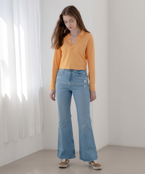 Levi's（リーバイス）の「Levi's/リーバイス 70S HIGH FLARE MARIN BABE（デニムパンツ・レディース・ライトインディゴブルー・25inch/24inch/26inch/28inch/23inch/27inch）」の17枚目の写真