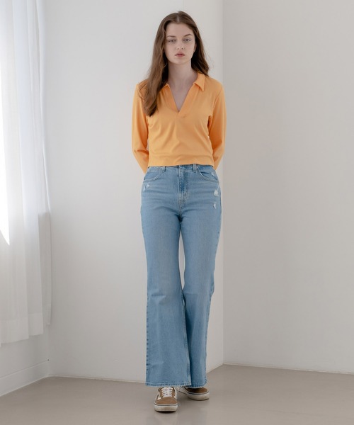 Levi's（リーバイス）の「Levi's/リーバイス 70S HIGH FLARE MARIN BABE（デニムパンツ・レディース・ライトインディゴブルー・25inch/24inch/26inch/28inch/23inch/27inch）」の20枚目の写真