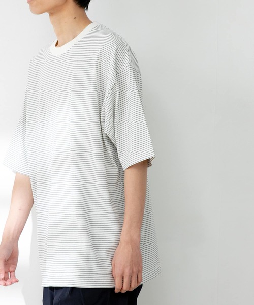 FORK&SPOON(フォークアンドスプーン)の「FORK&SPOON ボーダーショートスリーブTシャツ(Tシャツ/カットソー・メンズ・グリーン/ベージュ/オフホワイト・5/4)」の14枚目の写真