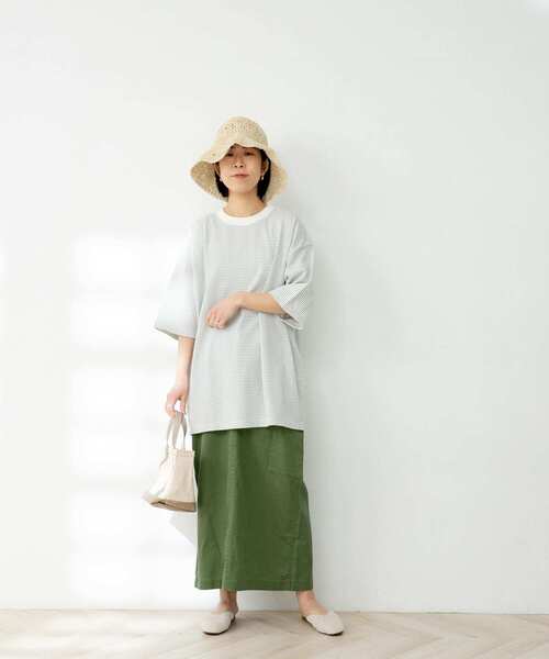 FORK&SPOON(フォークアンドスプーン)の「FORK&SPOON ボーダーショートスリーブTシャツ(Tシャツ/カットソー・メンズ・グリーン/ベージュ/オフホワイト・5/4)」の21枚目の写真