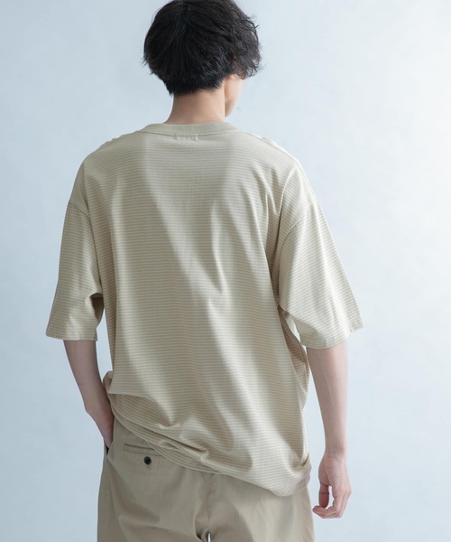 FORK&SPOON(フォークアンドスプーン)の「FORK&SPOON ボーダーショートスリーブTシャツ(Tシャツ/カットソー・メンズ・グリーン/ベージュ/オフホワイト・5/4)」の22枚目の写真