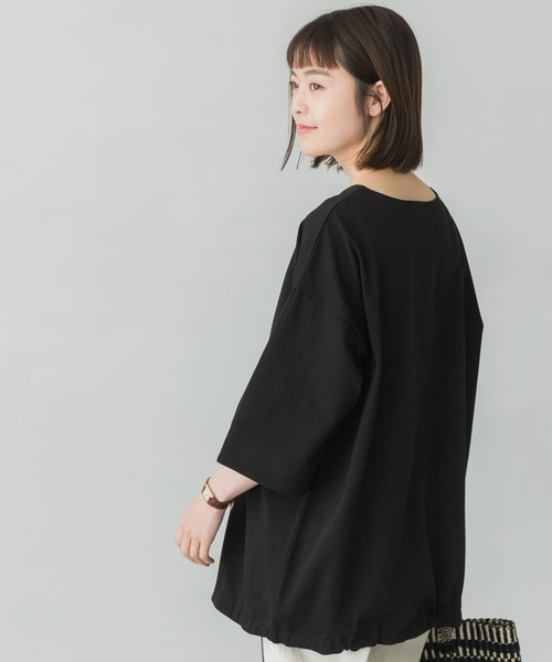 クレッシェント⭐︎カットソー　ブラック かぐれ（カグレ）の「7分袖ビッグカットソー（Tシャツ/カットソー