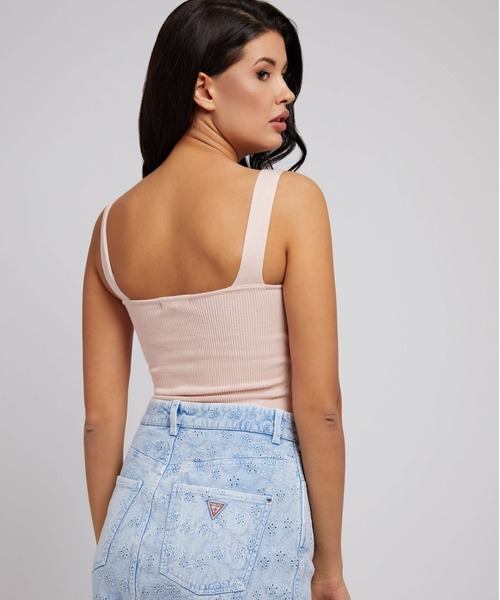 Guess（ゲス）の「Eco Sacha Sweater Top（その他トップス・レディース・ピンク/ホワイト・SMALL/MEDIUM/X-SMALL）」の6枚目の写真