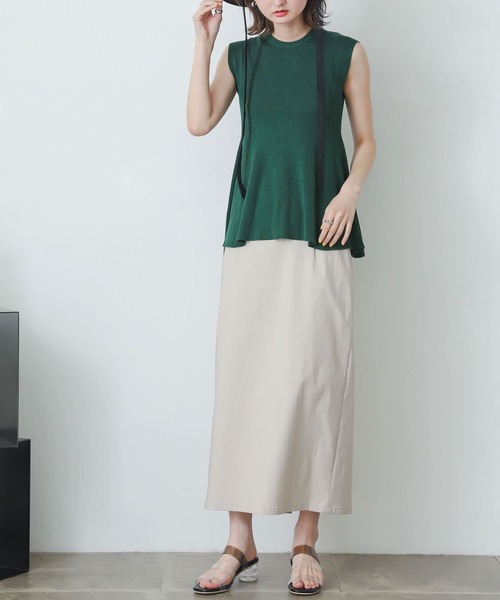 SENSE OF PLACE by URBAN RESEARCH（センスオブプレイスバイアーバンリサーチ）の「フレアノースリーブセーター（ニット/セーター・レディース・ブラック/レッド/ブルー/グリーン/ライトベージュ・ONE）」の13枚目の写真