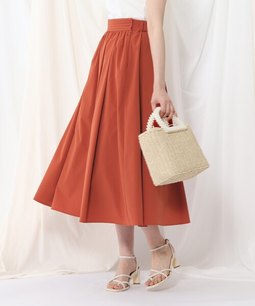 couture brooch(クチュールブローチ)の「◆【カラバリ豊富♪】洗える/ふわっとハリ感 ボリュームスカート(スカート・レディース・ブラウン系その他2/ライトパープル/モスグリーン/ネイビー/ダークオレンジ/カーキ・40/36/38/34/42)」の6枚目の写真