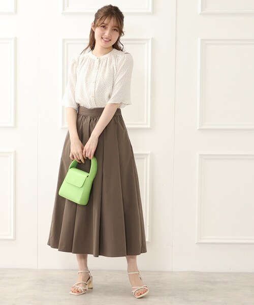 couture brooch(クチュールブローチ)の「◆【カラバリ豊富♪】洗える/ふわっとハリ感 ボリュームスカート(スカート・レディース・ブラウン系その他2/ライトパープル/モスグリーン/ネイビー/ダークオレンジ/カーキ・40/36/38/34/42)」の22枚目の写真