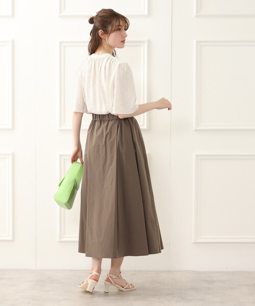 couture brooch(クチュールブローチ)の「◆【カラバリ豊富♪】洗える/ふわっとハリ感 ボリュームスカート(スカート・レディース・ブラウン系その他2/ライトパープル/モスグリーン/ネイビー/ダークオレンジ/カーキ・40/36/38/34/42)」の8枚目の写真