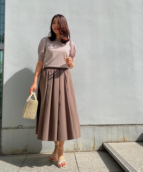 couture brooch(クチュールブローチ)の「◆【カラバリ豊富♪】洗える/ふわっとハリ感 ボリュームスカート(スカート・レディース・ブラウン系その他2/ライトパープル/モスグリーン/ネイビー/ダークオレンジ/カーキ・40/36/38/34/42)」の13枚目の写真