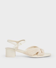 ニット ブロックヒールサンダル / Knitted Block Heel Sandals
