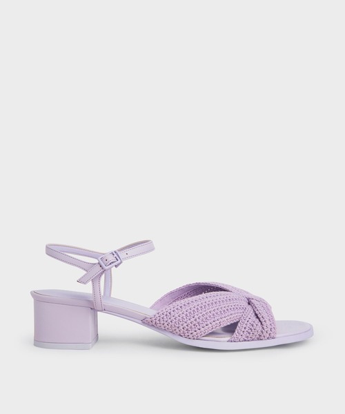 CHARLES & KEITH(チャールズ & キース)の「ニット ブロックヒールサンダル / Knitted Block Heel Sandals(サンダル・レディース・ブルー/ライラック/クリーム・25cm/23cm/24.5cm/25.5cm/22.5cm/23.5cm)」の21枚目の写真