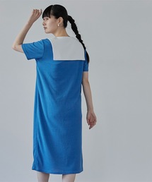 セーラーカラー半袖ワンピース