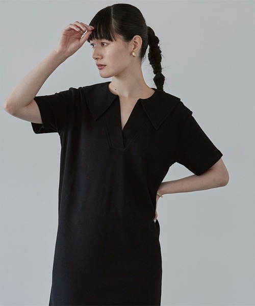 miette（ミエット）の「セーラーカラー半袖ワンピース（ワンピース・レディース・ブルー/グリーン/ブラック・FREE）」の19枚目の写真