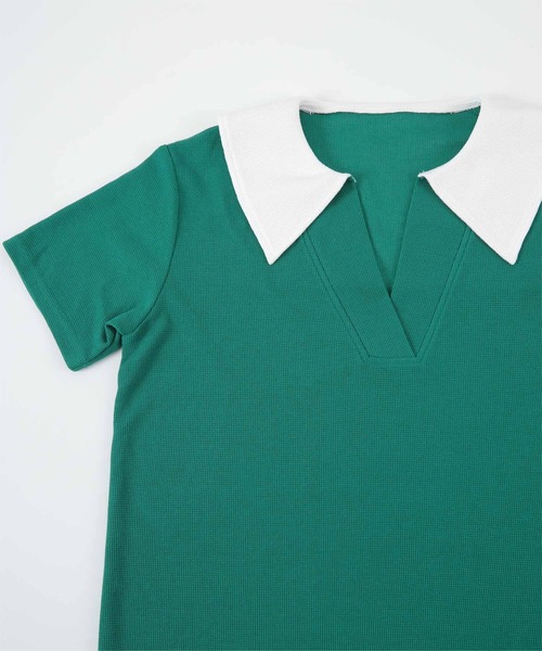 miette（ミエット）の「セーラーカラー半袖ワンピース（ワンピース・レディース・ブルー/グリーン/ブラック・FREE）」の11枚目の写真