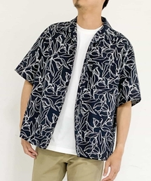 a.v.v | 線画フラワープリントオープンカラーシャツ(シャツ/ブラウス)