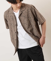 a.v.v | 線画フラワープリントオープンカラーシャツ(シャツ/ブラウス)