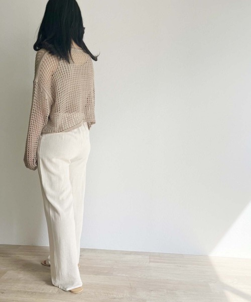 ISOOK（アイスー）の「【ZOZOTOWN限定】Mesh summer knit  set / メッシュサマーニットセット（ニット/セーター・レディース・ブラック/モカ・FREE）」の16枚目の写真