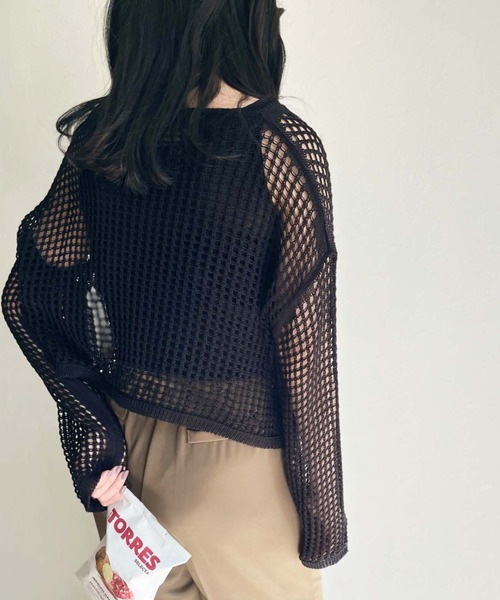 ISOOK（アイスー）の「【ZOZOTOWN限定】Mesh summer knit  set / メッシュサマーニットセット（ニット/セーター・レディース・ブラック/モカ・FREE）」の12枚目の写真