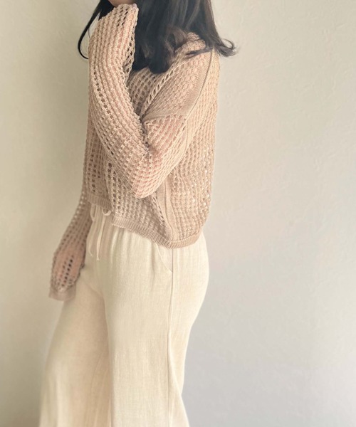 ISOOK（アイスー）の「【ZOZOTOWN限定】Mesh summer knit  set / メッシュサマーニットセット（ニット/セーター・レディース・ブラック/モカ・FREE）」の8枚目の写真