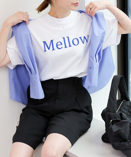 COLONY 2139（コロニートゥーワンスリーナイン）の「メッセージロゴTシャツ / Mellow（Tシャツ/カットソー・レディース・ホワイト/アイボリー/ピンク・FREE）」の2枚目の写真
