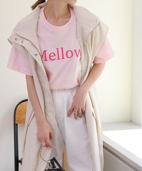 COLONY 2139（コロニートゥーワンスリーナイン）の「メッセージロゴTシャツ / Mellow（Tシャツ/カットソー・レディース・ホワイト/アイボリー/ピンク・FREE）」の19枚目の写真