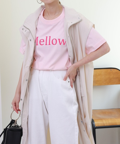 COLONY 2139（コロニートゥーワンスリーナイン）の「メッセージロゴTシャツ / Mellow（Tシャツ/カットソー・レディース・ホワイト/アイボリー/ピンク・FREE）」の21枚目の写真