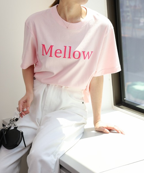COLONY 2139（コロニートゥーワンスリーナイン）の「メッセージロゴTシャツ / Mellow（Tシャツ/カットソー・レディース・ホワイト/アイボリー/ピンク・FREE）」の17枚目の写真