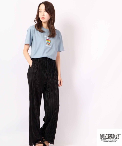 PEANUTS（ピーナッツ）の「PEANUTS スヌーピー 刺繍 Tシャツ ドッグハウス（Tシャツ/カットソー・メンズ・ホワイト/ブラック/ホワイト系その他/グレイッシュブルー/ホワイト系その他2/レッド/杢グレー/ブラック系その他・S/M/LL/L）」の18枚目の写真
