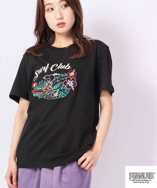 PEANUTS（ピーナッツ）の「PEANUTS スヌーピー 刺繍 Tシャツ ドッグハウス（Tシャツ/カットソー・メンズ・ホワイト/ブラック/ホワイト系その他/グレイッシュブルー/ホワイト系その他2/レッド/杢グレー/ブラック系その他・S/M/LL/L）」の11枚目の写真