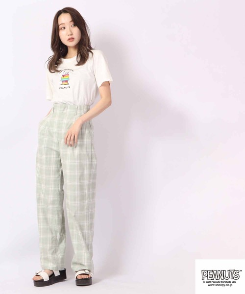 PEANUTS（ピーナッツ）の「PEANUTS スヌーピー 刺繍 Tシャツ ドッグハウス（Tシャツ/カットソー・メンズ・ホワイト/ブラック/ホワイト系その他/グレイッシュブルー/ホワイト系その他2/レッド/杢グレー/ブラック系その他・S/M/LL/L）」の21枚目の写真