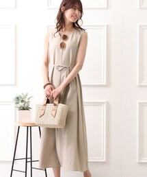 DRESKIP | 麻調テントライン ノースリ－ブ ワンピース(ワンピース)