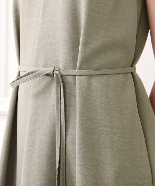 DRESKIP（ドレスキップ）の「◆麻調テントライン ノースリ－ブ ワンピース（ワンピース・レディース・チャコールグレー/カーキ/ライトベージュ・02/03）」の18枚目の写真