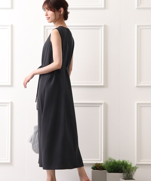 DRESKIP（ドレスキップ）の「◆麻調テントライン ノースリ－ブ ワンピース（ワンピース・レディース・チャコールグレー/カーキ/ライトベージュ・02/03）」の13枚目の写真