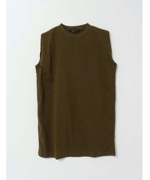 mizuiroind（ミズイロインド）の「mizuiro ind クルーネックノースリーブチュニック（チュニック・レディース・ライトグレー/グレー/ブラック/ホワイト/ブラウン/チャコールグレー・FREE）」の6枚目の写真