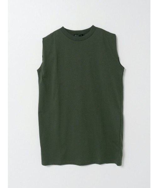 mizuiroind（ミズイロインド）の「mizuiro ind クルーネックノースリーブチュニック（チュニック・レディース・ライトグレー/グレー/ブラック/ホワイト/ブラウン/チャコールグレー・FREE）」の3枚目の写真