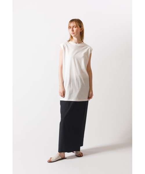 mizuiroind（ミズイロインド）の「mizuiro ind クルーネックノースリーブチュニック（チュニック・レディース・ライトグレー/グレー/ブラック/ホワイト/ブラウン/チャコールグレー・FREE）」の12枚目の写真