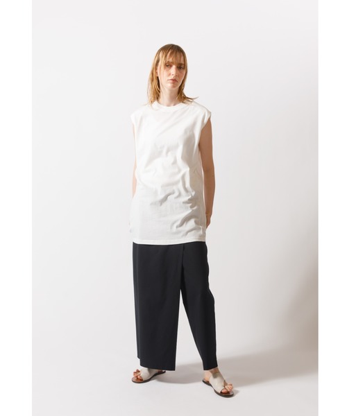 mizuiroind（ミズイロインド）の「mizuiro ind クルーネックノースリーブチュニック（チュニック・レディース・ライトグレー/グレー/ブラック/ホワイト/ブラウン/チャコールグレー・FREE）」の13枚目の写真